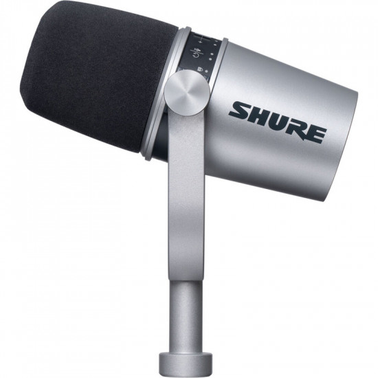 Shure MV7 Micrófono para Podcast con XLR + USB (silver)