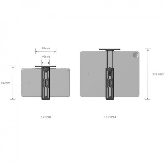 SmallRig 2929B Soporte iPad de 7,9 a 12,9" con doble agarre