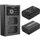 SmallRig 3818 Kit 2 Baterías y Cargador Dual USB serie Sony FW50