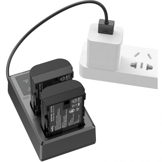 SmallRig 3821 Kit 2 Baterías LP-E6NH y Cargador Doble USB 