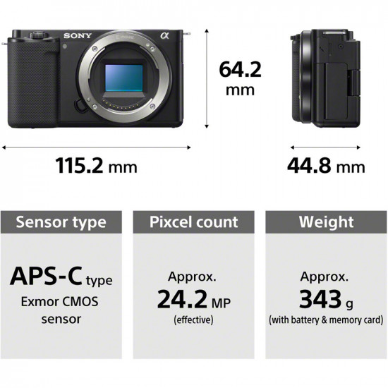 Sony ZV-E10 Sensor APS-C 24.2MP  (solo cuerpo)