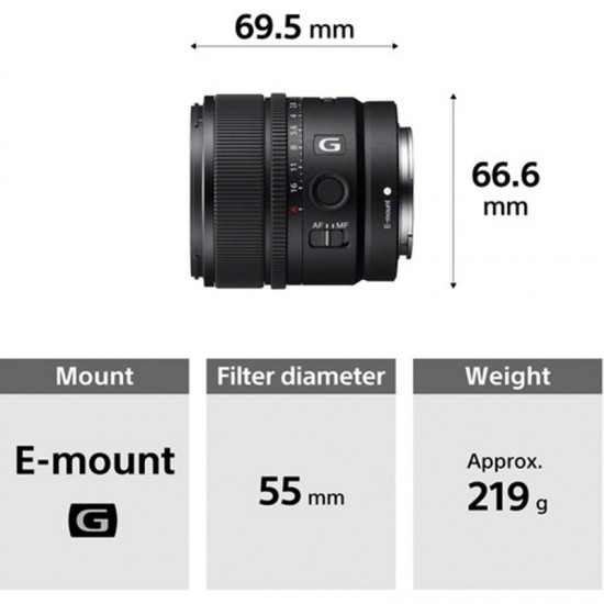 Sony SEL15F14G  Lente E Mount 15mm f/1.4 G