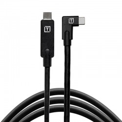 Tether Tools CUC15RT-BLK Cable USB-C a USB-C de 4.6mts en L