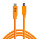 Tether Tools CUC2515-ORG Cable USB -C Male a Micro-B 5-Pin de 4.60mts 