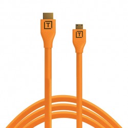 Tether Tools H2C15-ORG Cable Mini HDMI a HDMI 4K@60 4.6 Mts