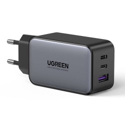 Ugreen Cargador Nexode GaNPower 65W con 2 USB-C + 1 USB-A