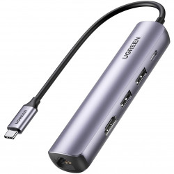 Ugreen 10919 Estacion USB-C (Thunderbolt 3) HDMI + USB 3.0 + PD + RJ45