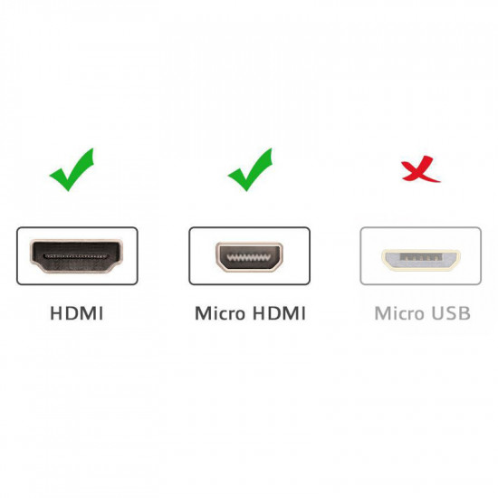 Ugreen Cable Micro HDMI a HDMI standard 4K de 1 MTS