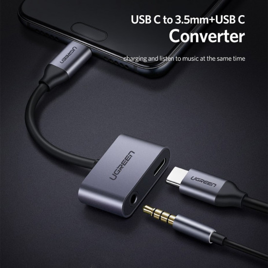 Adaptador de auriculares USB tipo C a 3.5mm Jack UGREEN CM193