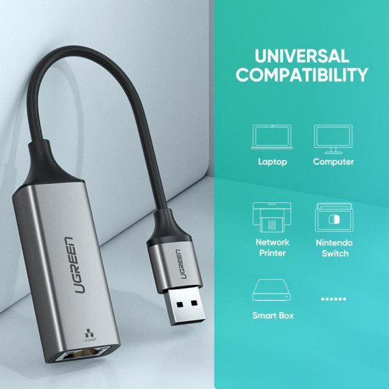 Ugreen 50922 Adaptador USB-A (3.0) a Ethernet Gigabit LAN