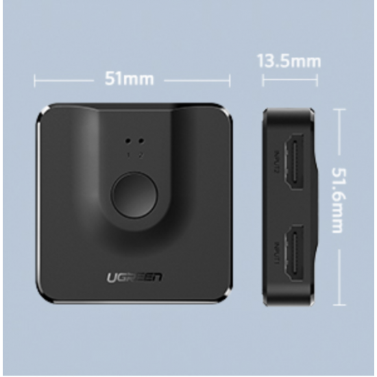 Ugreen HDMI Switch Bi-direccional, 2 entradas 1 salida, 4K 60Hz