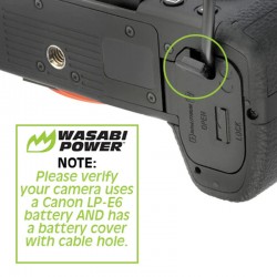 Wasabi AC-DCC-LPE6-5521 Adaptador AC para Canon LP-E6
