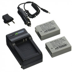 Wasabi Kit NB10L 2 Baterías y cargador AC para Powershot