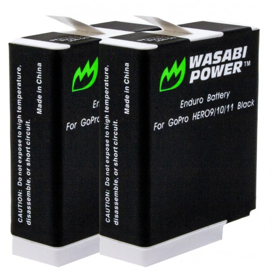 Wasabi Kit Baterías Enduro GoPro HERO12 /  HERO11 / HERO10 / HERO9