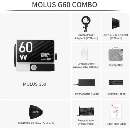 Zhiyun MOLUS G60 Combo Bi-Color LED Monolight
