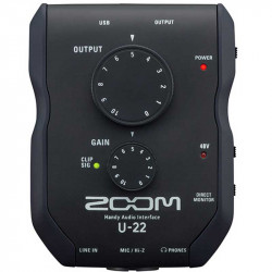Zoom U22 interfaz de grabación y rendimiento móvil USB